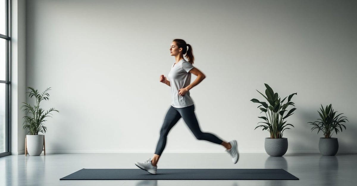 Coureur analysant sa vitesse de course à pied avec une montre GPS sur une piste d'athlétisme